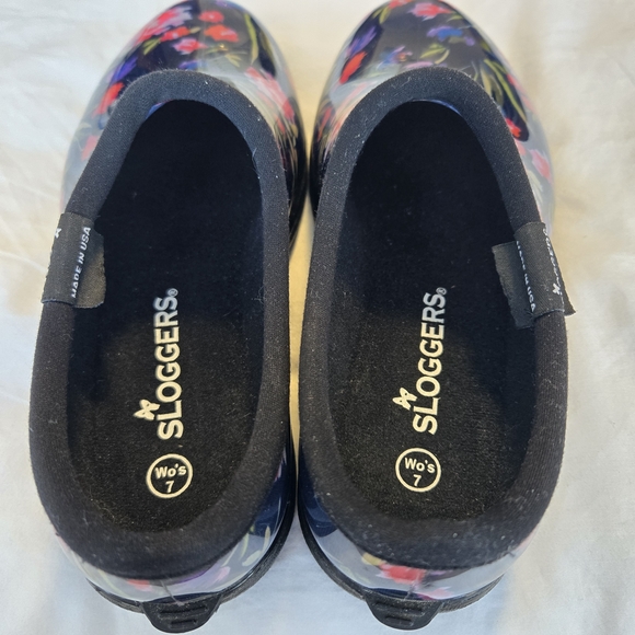 Sloggers Women's Floral Garden Shoes - Black and Multicolor, Size 7 - Picture 11 of 12